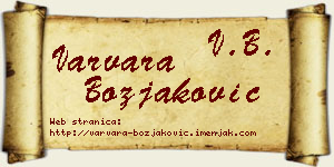 Varvara Božjaković vizit kartica